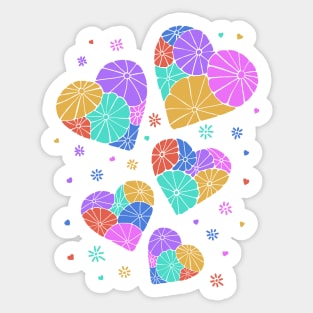 Flower Hearts Sticker